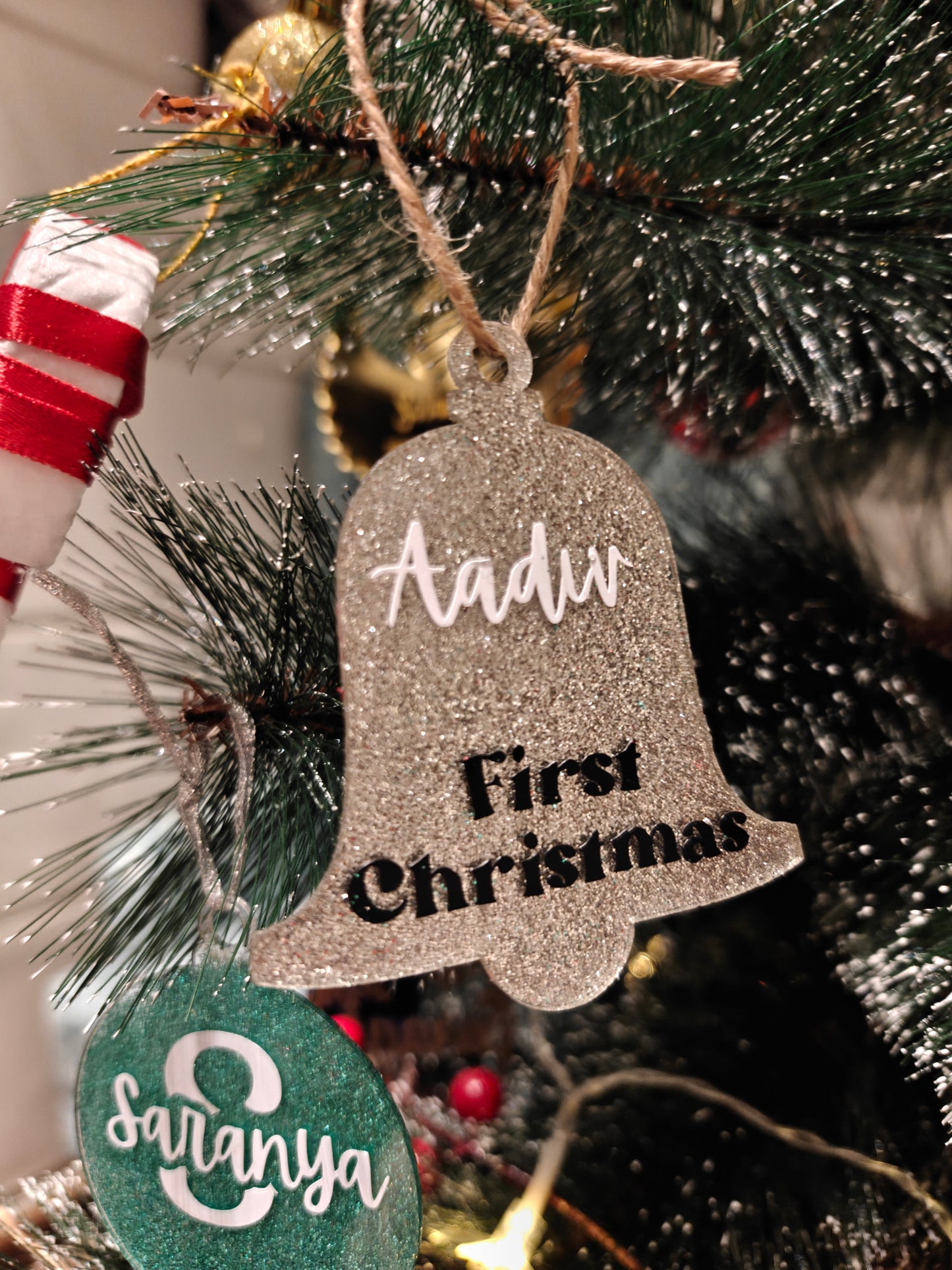 Personalised Bell Christmas Ornament — First Christmas Keepsake