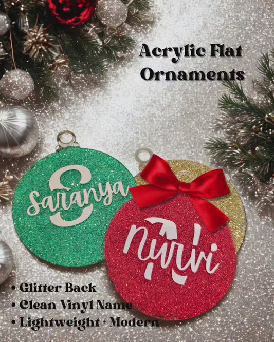 Personalised Acrylic Christmas Ornaments (Flat)