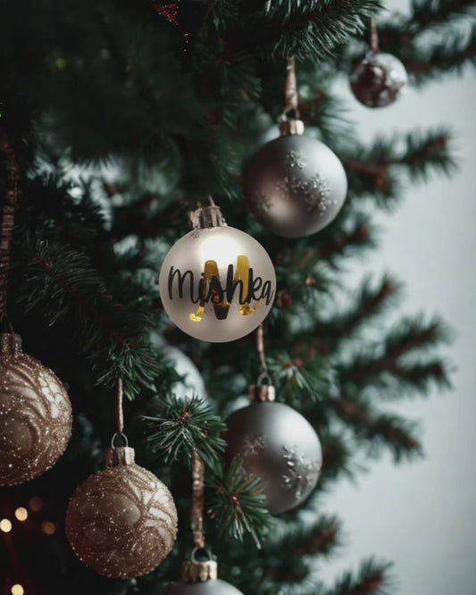 Matte Personalised Christmas Bauble