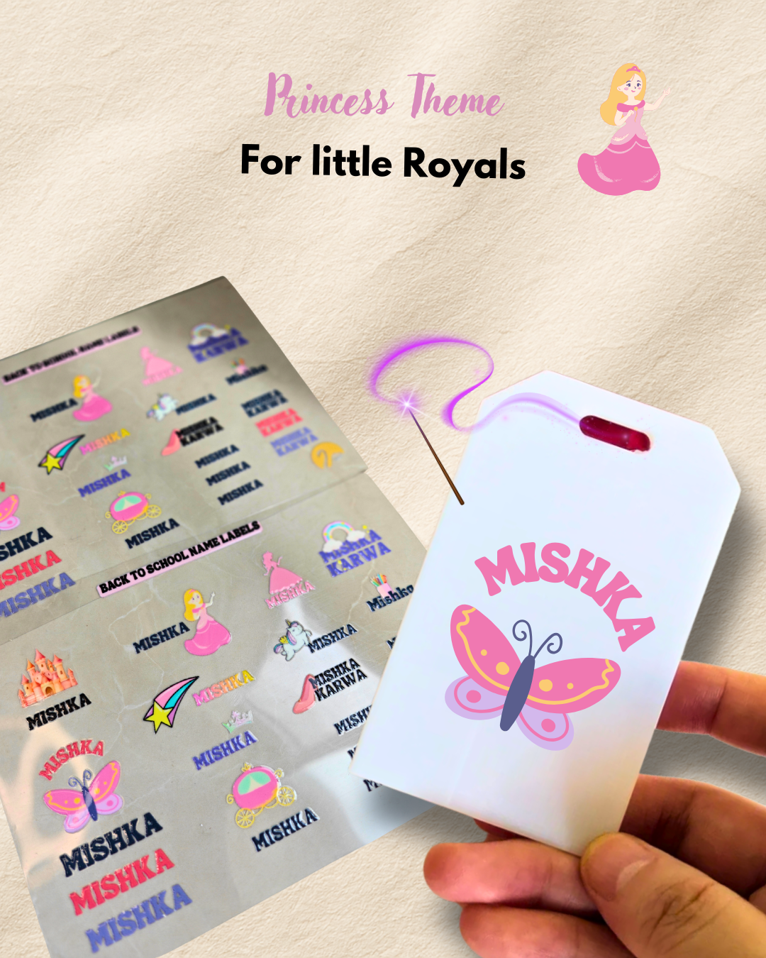 Personalised Back-to-School Name Labels (40 different labels)