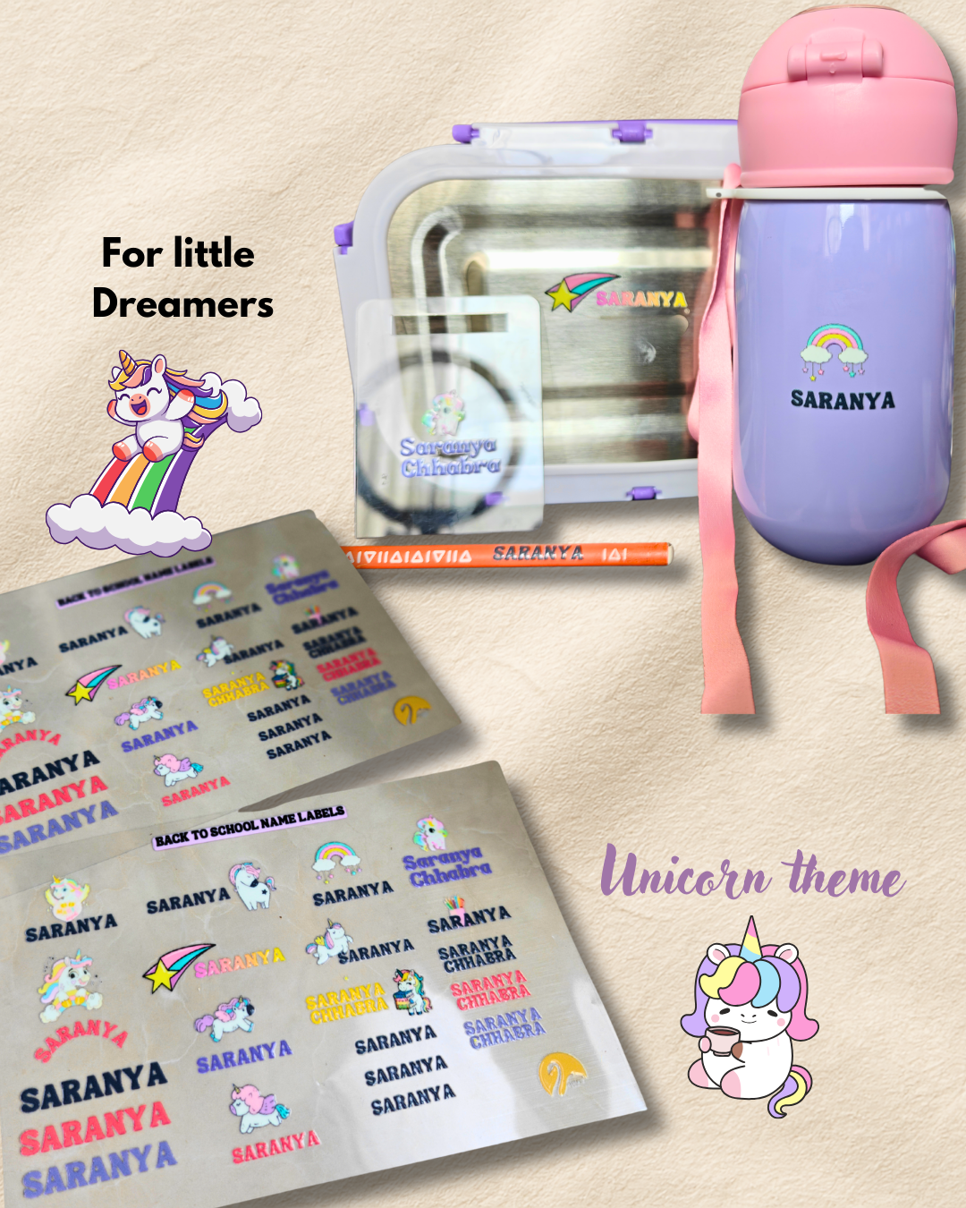 Personalised Back-to-School Name Labels (40 different labels)