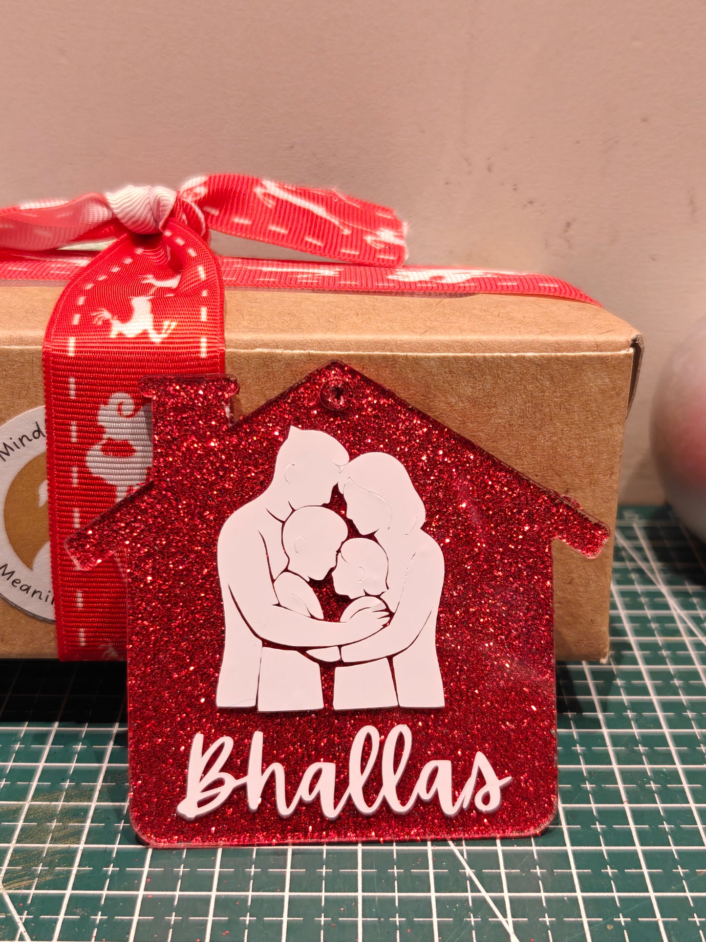 Personalised Family Hut Christmas Ornament