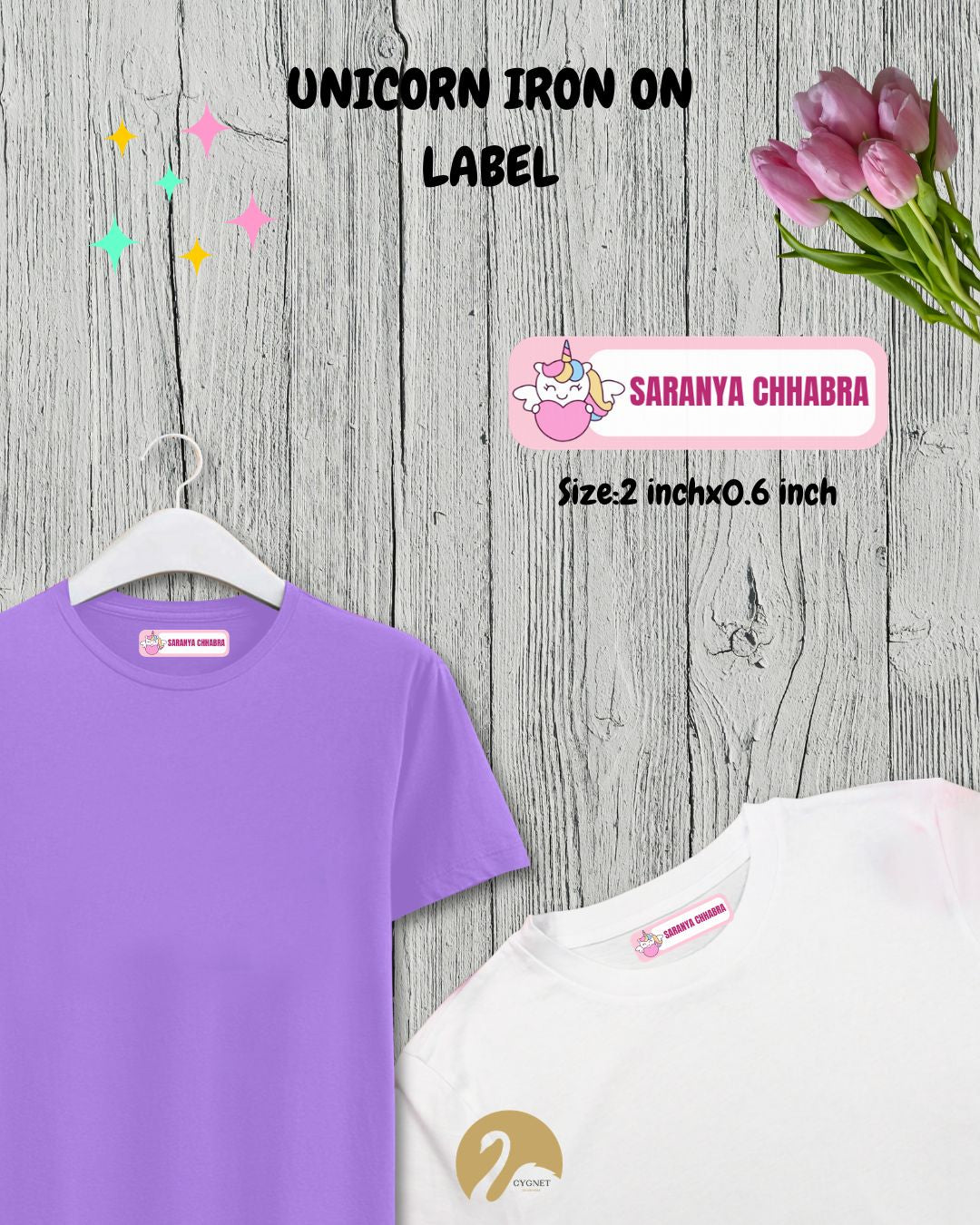 Customised Iron-On Name Labels for Clothes, Bags & more