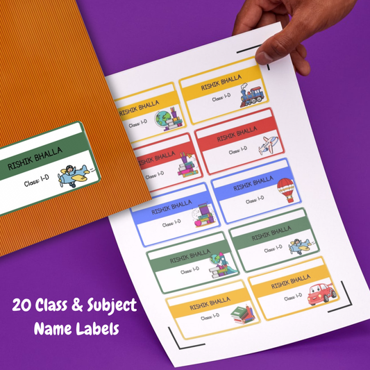 Class & Subject Name Labels (Set of 20)