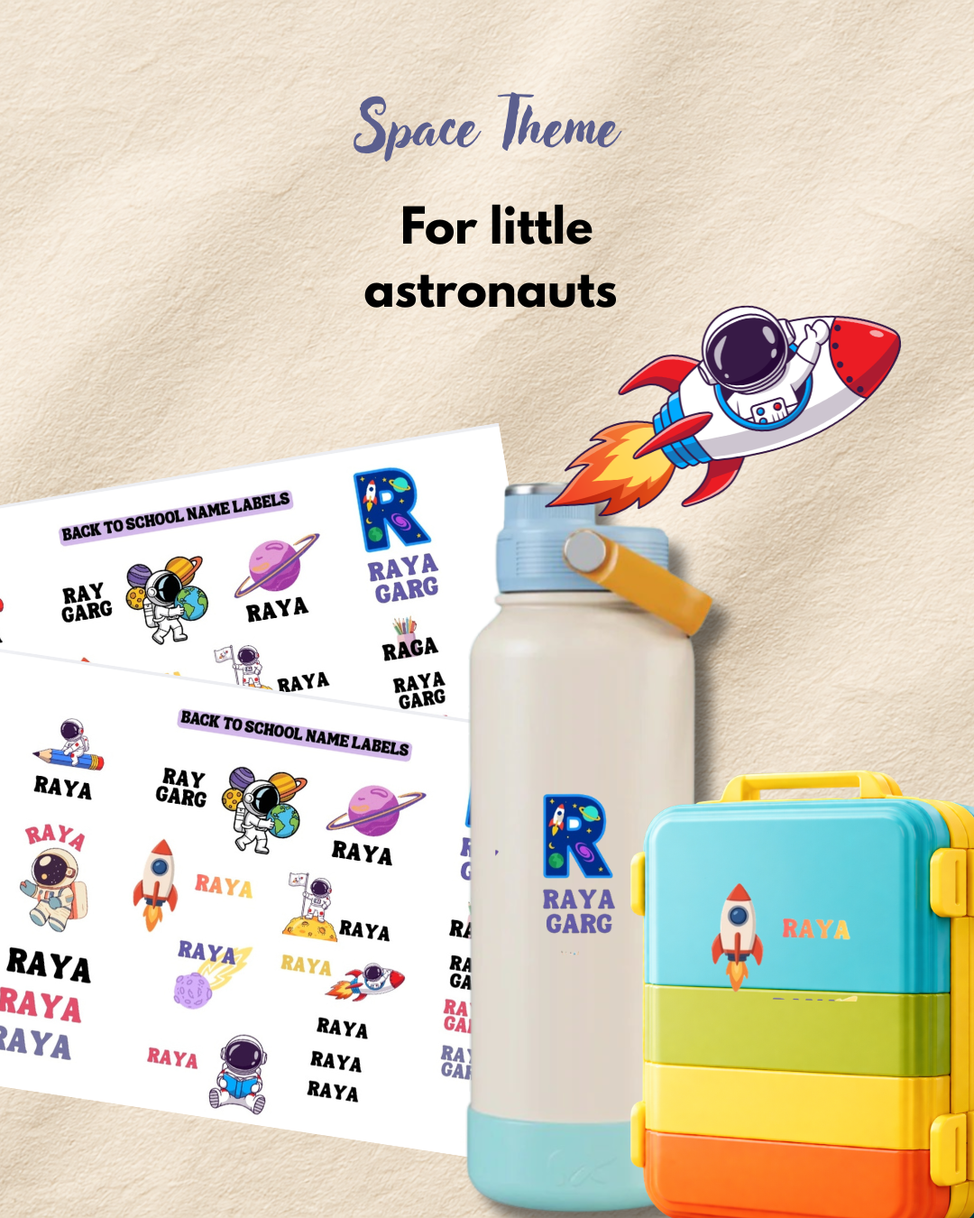 Personalised Back-to-School Name Labels (40 different labels)