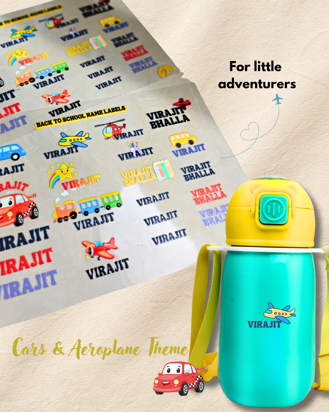 Personalised Back-to-School Name Labels (40 different labels)