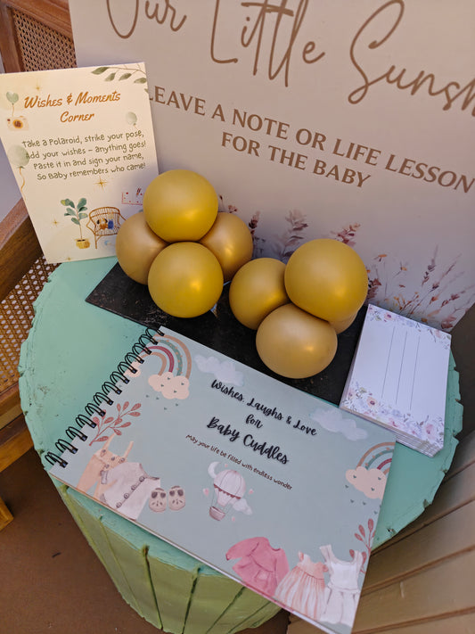 Baby shower wishes book kit