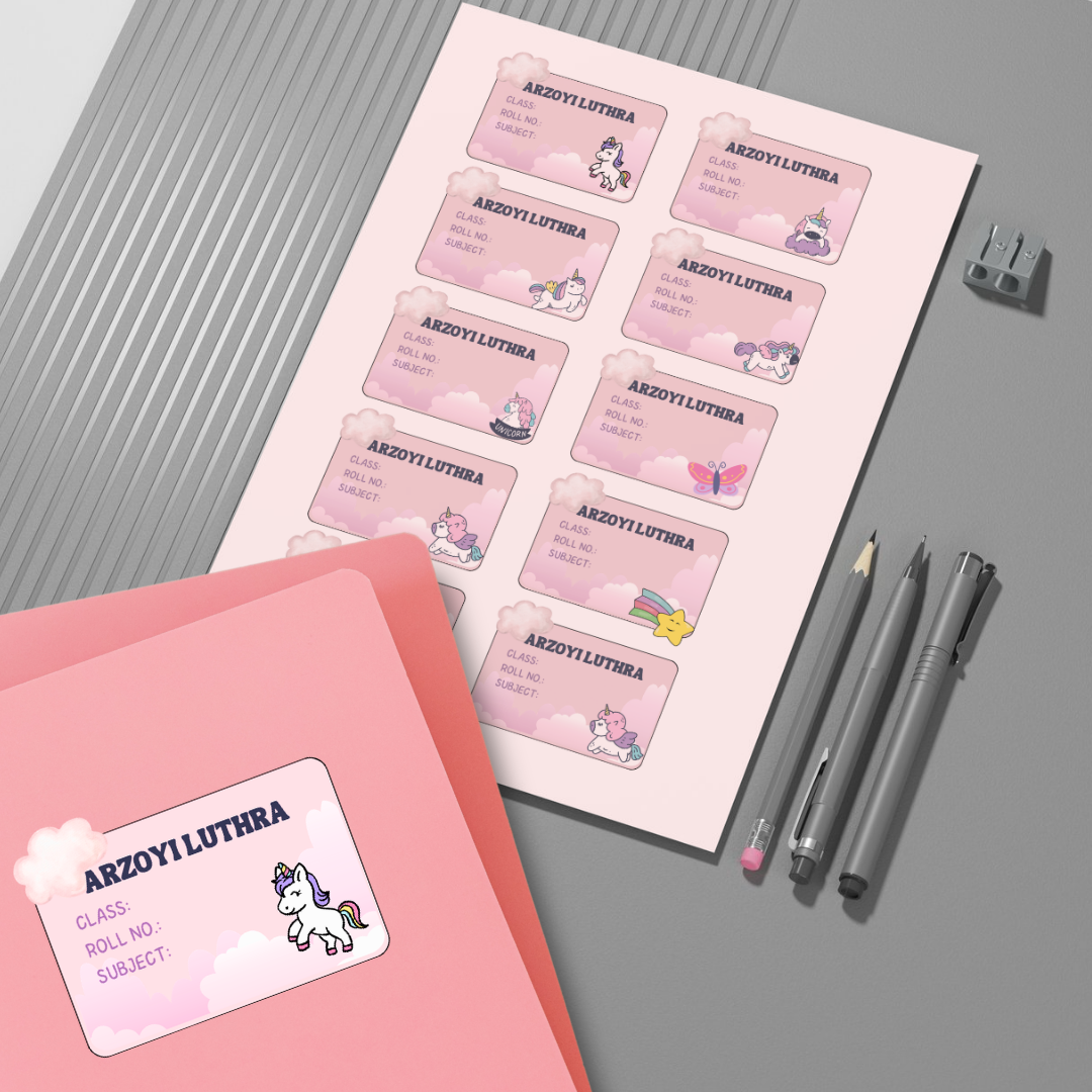 Class & Subject Name Labels (Set of 20)