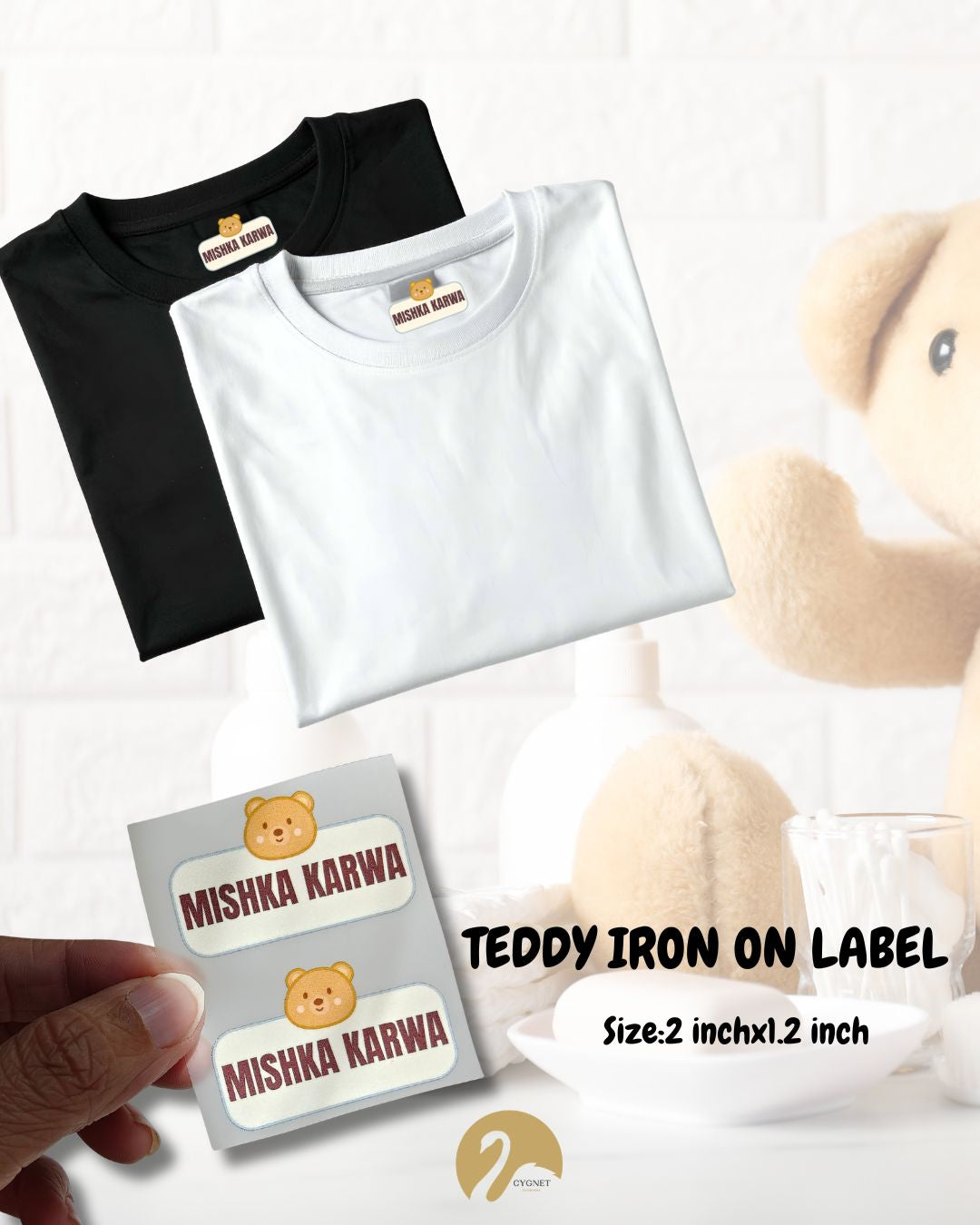 Customised Iron-On Name Labels for Clothes, Bags & more