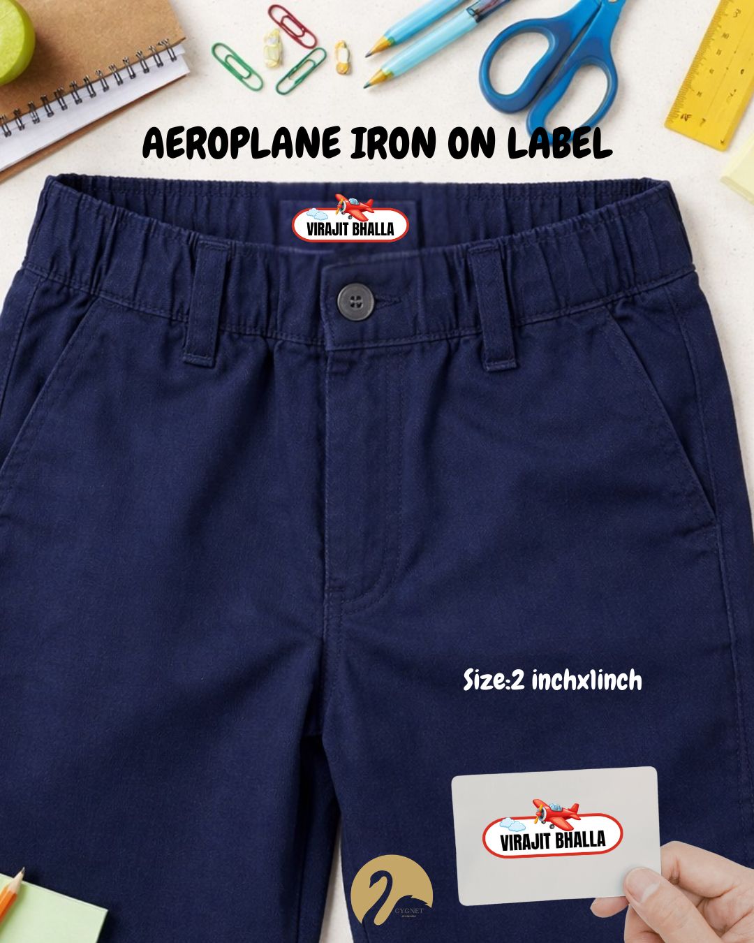 Customised Iron-On Name Labels for Clothes, Bags & more